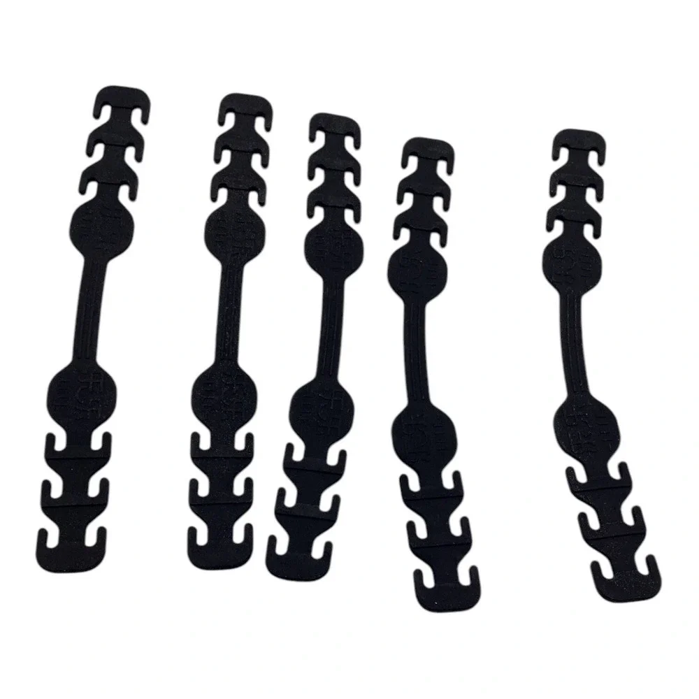 5pc Adjustable Ear‎ Hook Strap Extender Flexible Black Plastic Mask Holder